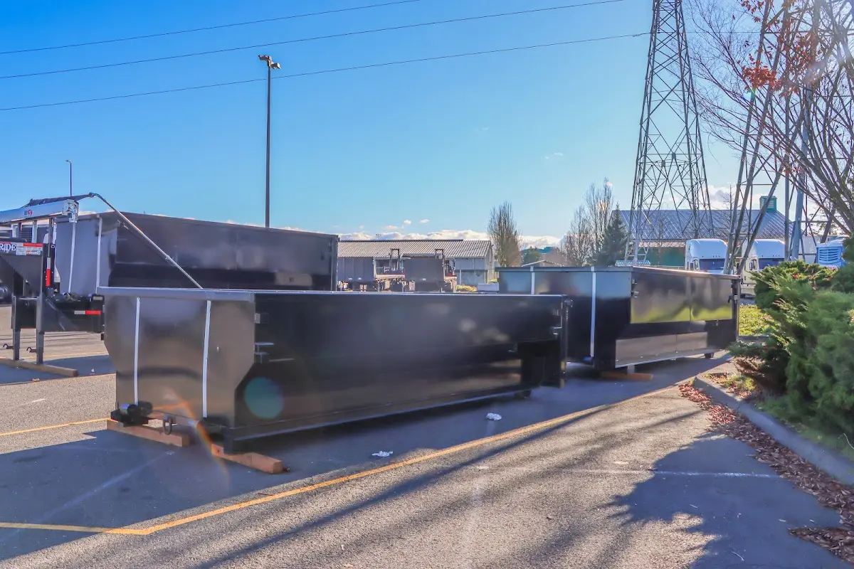 Roll-off dumpster ready for waste disposal at job site for Roofing Dumpster Rental in Farmington